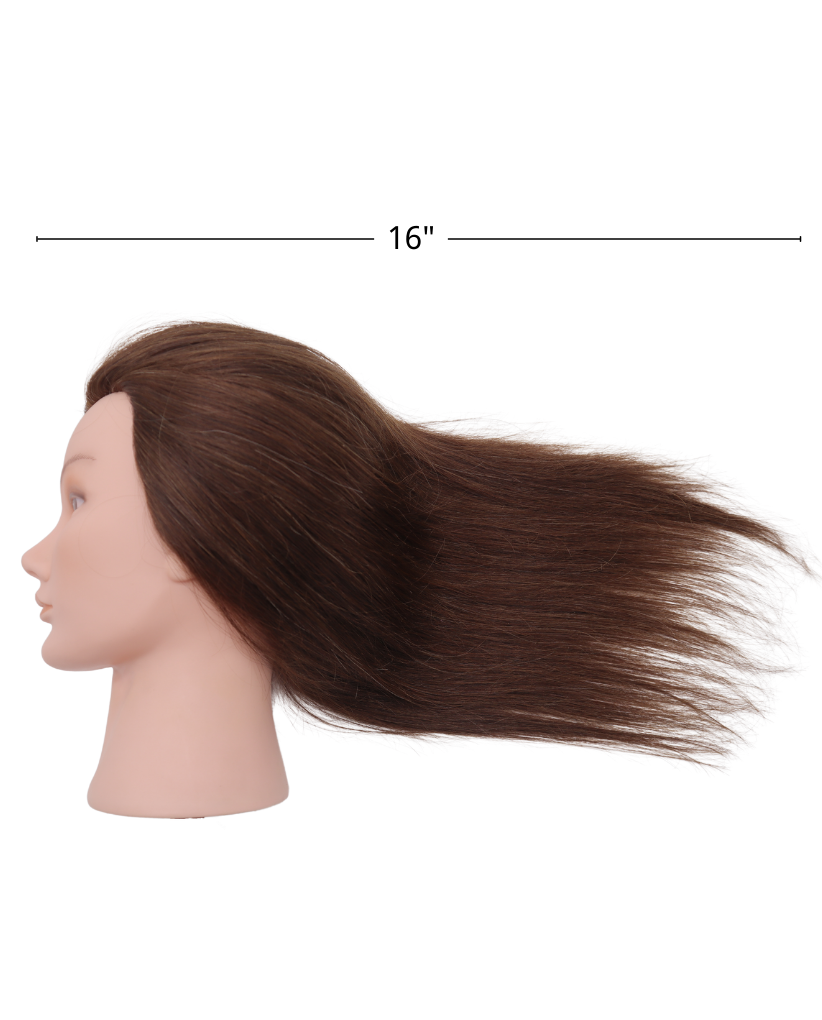 16" brown color head mannequin