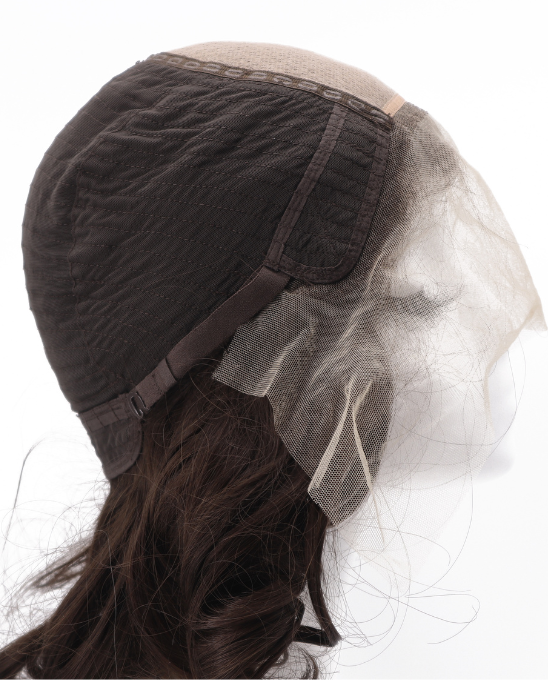 Lace front wig silk top