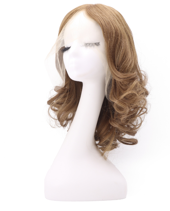 Lace front wig silk top