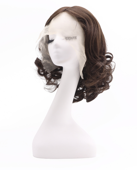 Lace front wig silk top