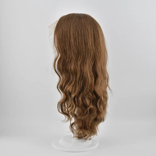 CH24012FL 4# Silk Top Human Hair Wig Cap Construction Side View